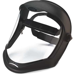 Bionic faceshield polycarbonate visor uncoated Clear Black matteLens: Clear