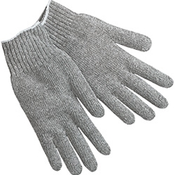 Gray String Knit Cotton Glove