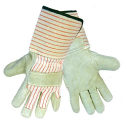4-1/2" Gauntlet Cuff Leather Palm Glove
